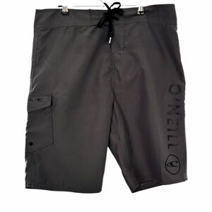O'Neill Santa Cruz Solid 2.0 Gray Board Shorts Mens 32 Swimming Beach Summer